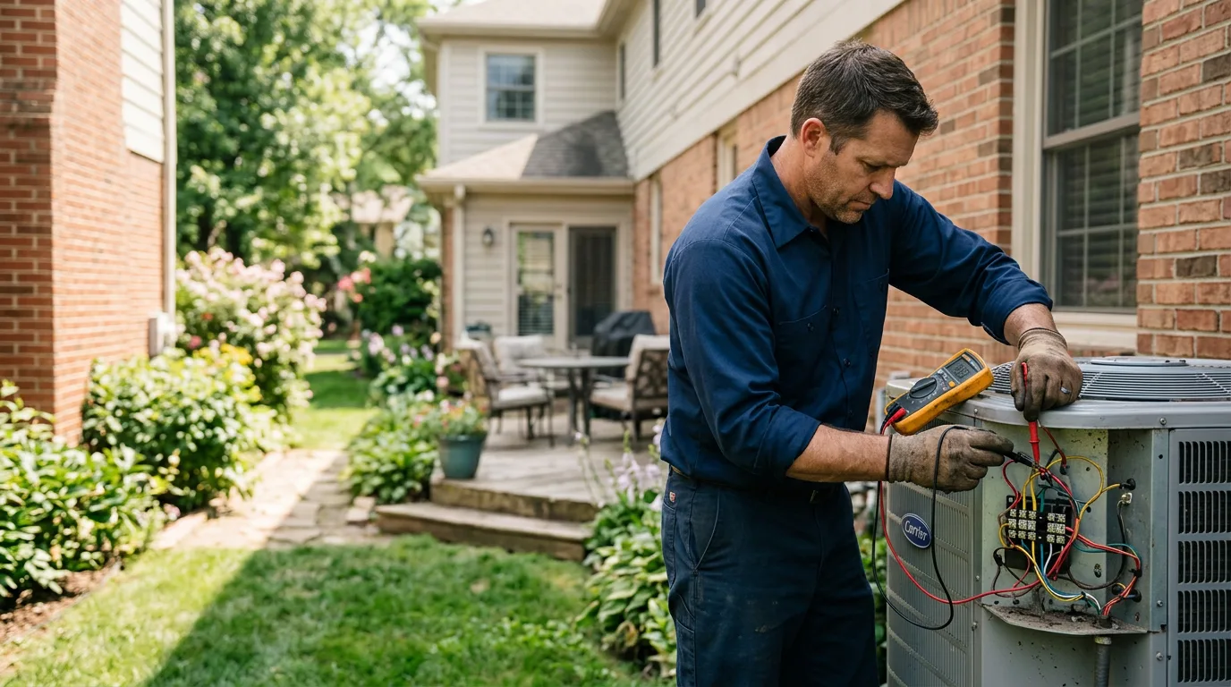 HVAC technician working near Carey, OH